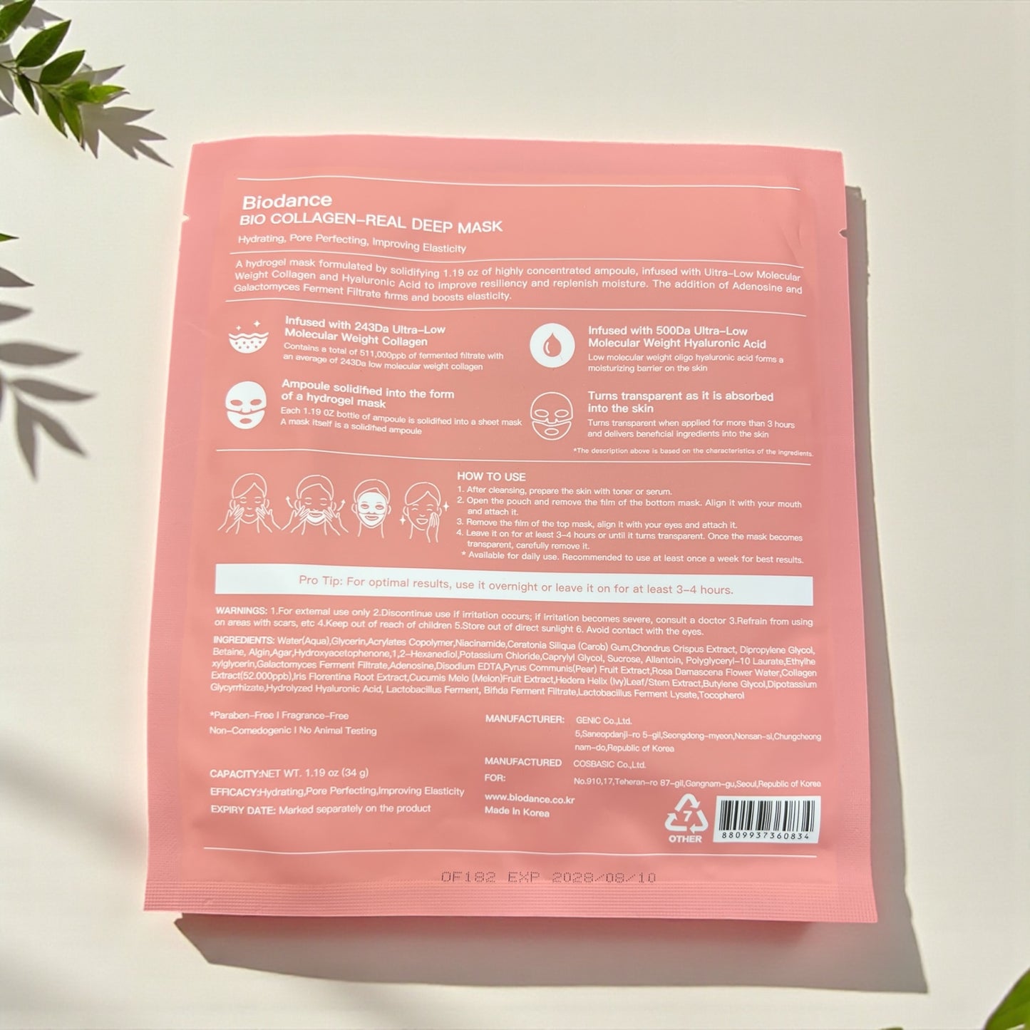 Biodance – Masque Facial Bio Collagène