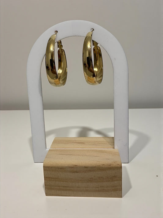 Boucles d’oreilles créoles Orelia en acier inoxydable (Stainless Steel)