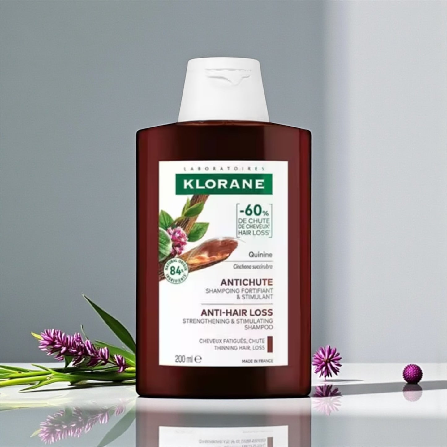 Shampooing Anti-Chute à la Quinine – Klorane (200 ml)